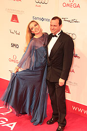 Schauspieler Michel Guillaume und seine Freundin Georgia Schultze @ Deutscher Filmball 2014 (©Foto: Martin Schmitz)